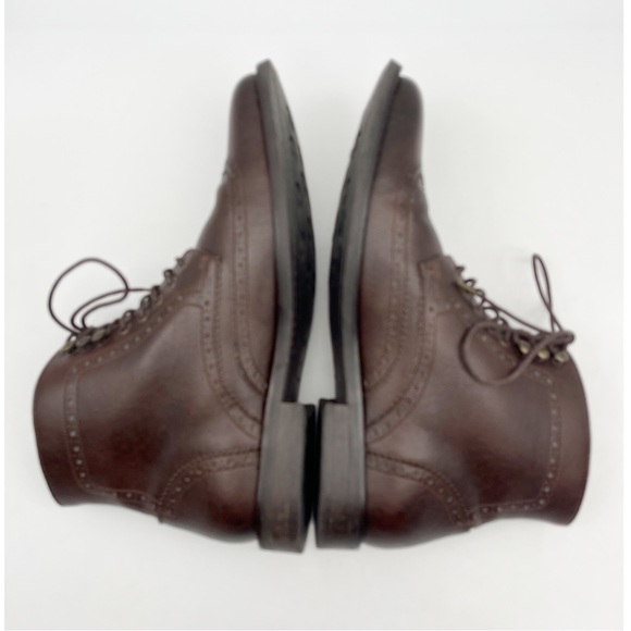 WVS Vegan Leather Lace Up Brown Boot. Size 42 - Picture 6 of 11